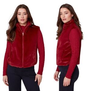 TOMMY HILFIGER Vintage Velvet (Cranberry Pink) Puffer Vest Size M